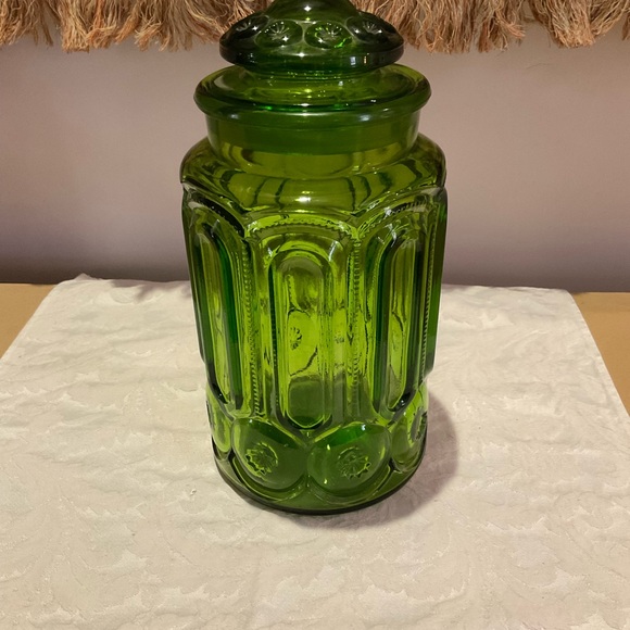 Vintage LE Smith Moon & Stars Apothecary Jar with Lid - Picture 1 of 4